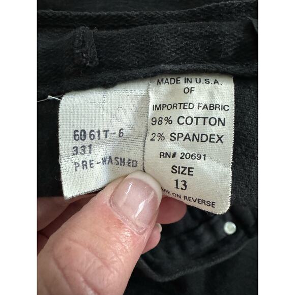 Vintage Cap Ferrat 80's black denim high waist Jeans with stars & stones size 13 - Picture 11 of 16